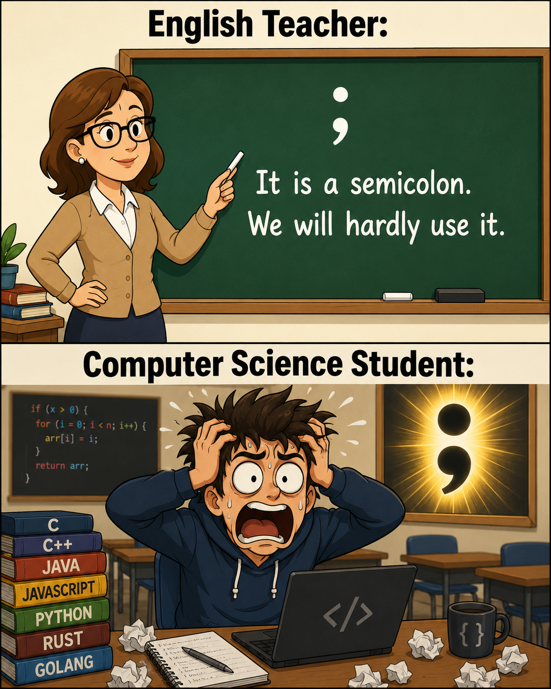 Programming Uses Semicolon